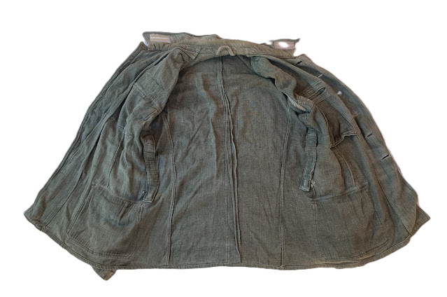 Vareuse treillis vert-roseau kuestenartillerie fabrication française – Image 9